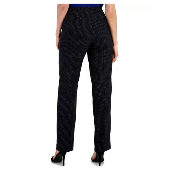 Kasper NWT Women's Navy/White Dot Jacquard Ankle Pants, Size 18 - Picture 6 of 6